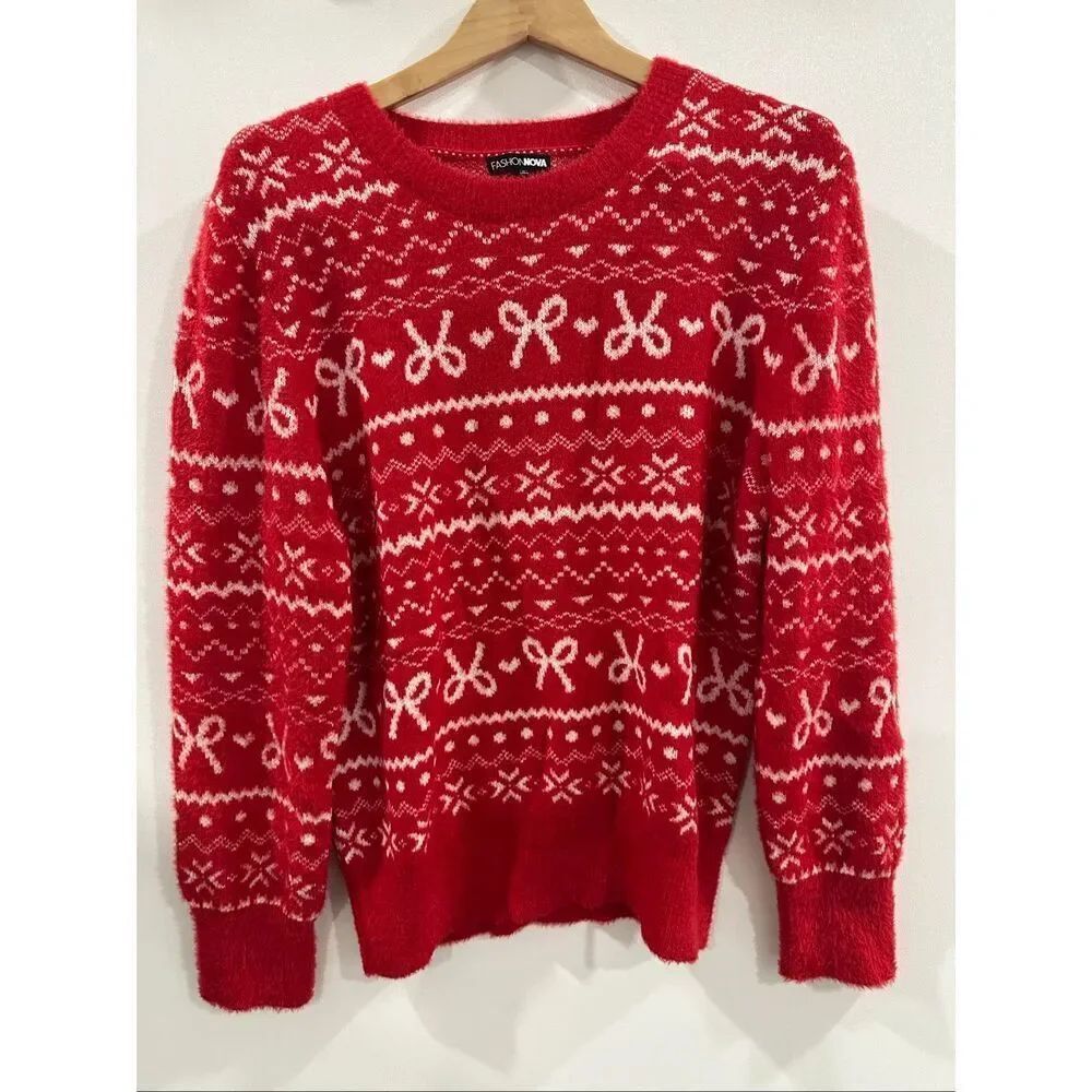 Red Pullover Sweater - Picture 9 of 9
